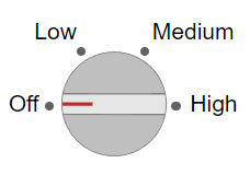 Discrete knob UI component