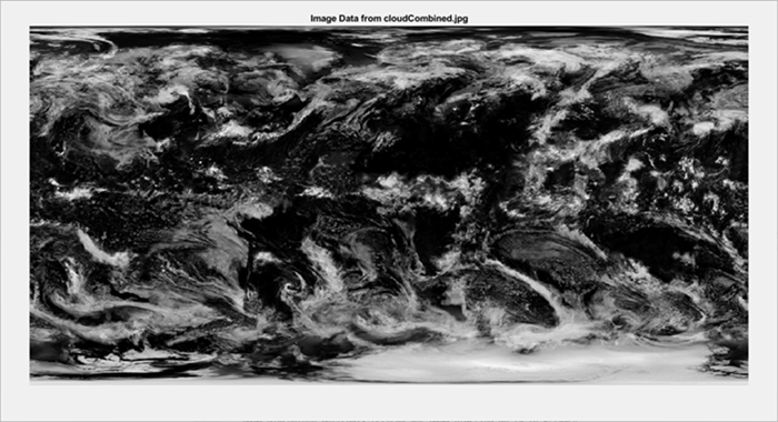 Imported image data showing clouds