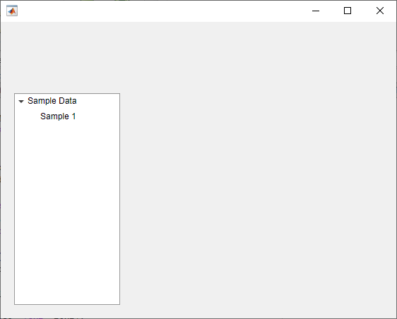 Tree with a parent node labeled "Sample Data" and a child node labeled "Sample 1"