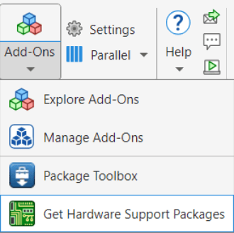 Add-Ons drop-down