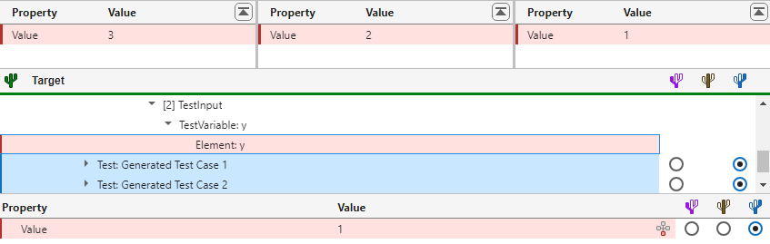 Selecting a node that was modified shows what changed.