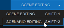 Scene Editing and Scenario Editing toggle with Scenario Editing selected