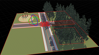 Rotated objects in the scene