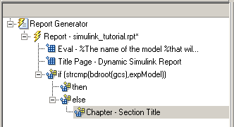 Outline pane with Chapter - Section Title displayed as child of else component