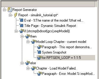 Outline pane with For Loop component added as sibling of System Snapshot component