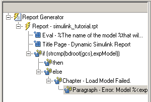 Outline pane displaying Paragraph - Error: Model %<expModel> could not be opened. beneath Chapter - Load Model Failed