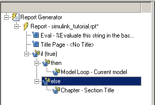 Outline pane with else component selected