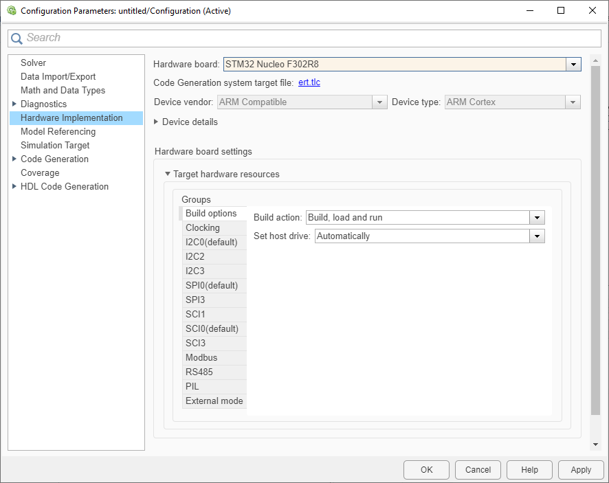 Configuration parameters