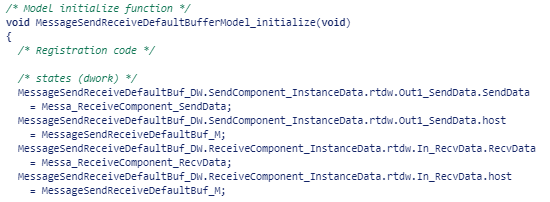 Example code for initialization