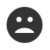 Solid Frown1 icon: a solid face with an open downturned mouth