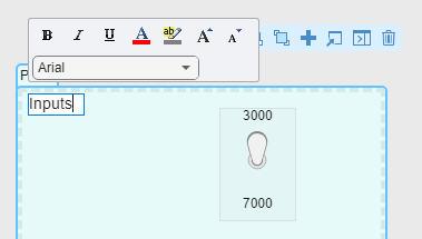 The upper left corner of the panel contains the annotation Inputs. Above the annotation is a toolbar with options for editing the annotation.