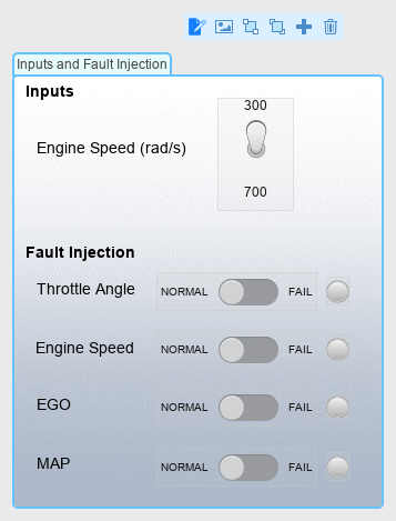 The panel in edit mode with a background image that shows a color gradient from white at the top to grey at the bottom