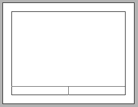 Default print frame with two rows: the first row has one cell, and the second row has two cells