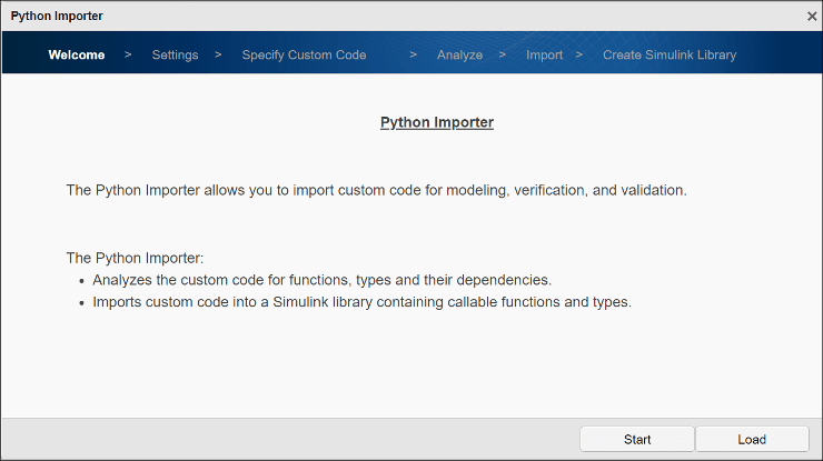 Python Importer App introduction page