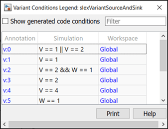 variant condition legend