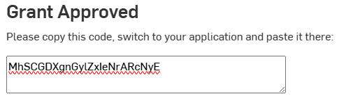 Onshape authorization code