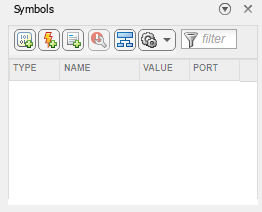 The Symbols pane.