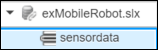 Interface Editor showing one defined interface named 'sensor data'.