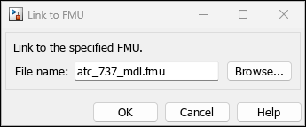 Link to FMU dialog box