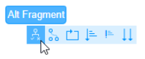 Menu of fragments with 'Alt Fragment' highlighted.