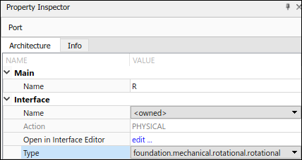 Owned interface for V+ physical port