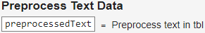 First option of the Preprocess Text Data task
