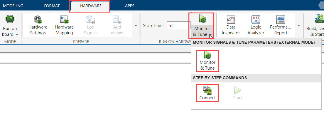 Monitor & Tune - connect and disconnect