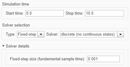 Timing options in the model configuration dialog