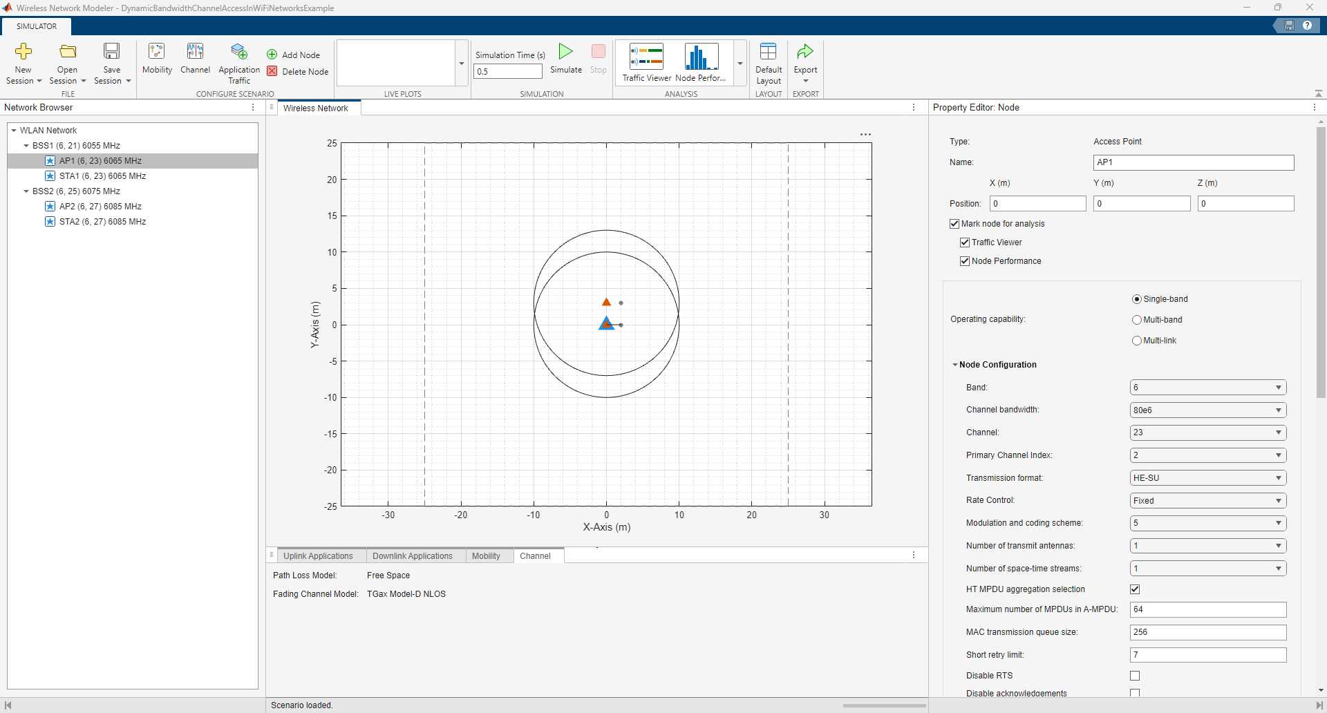 Settings pane for configuring BSS