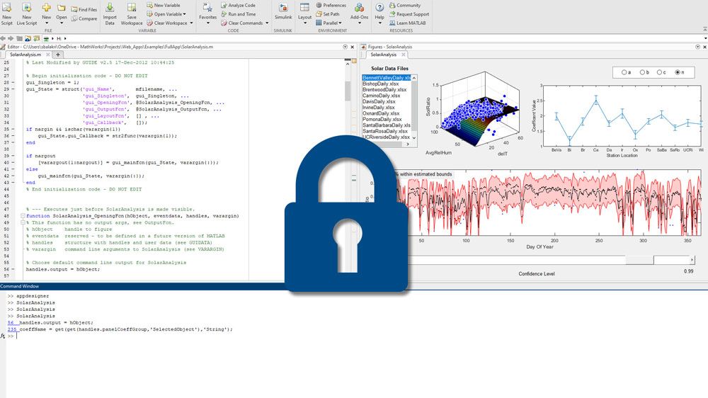 Illustration of encryption for an app.