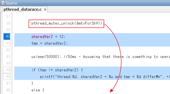 Figure 5. Resolving the issue by changing the timing of unlocking mutex Figure 5. Resolving the issue by changing the timing of unlocking mutex
