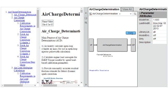 A control system calibration guide generated by a MATLAB program based on the Embedded Web View API.
