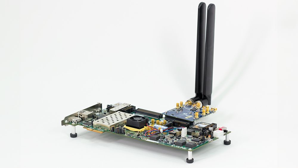 An SDR ready to communicate Wi-Fi packets over the air.
