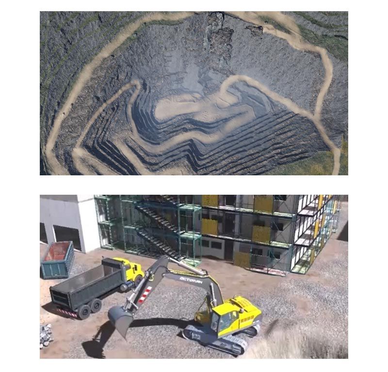 Scenes of photorealistic3D simulation and visualization under diverse conditions.