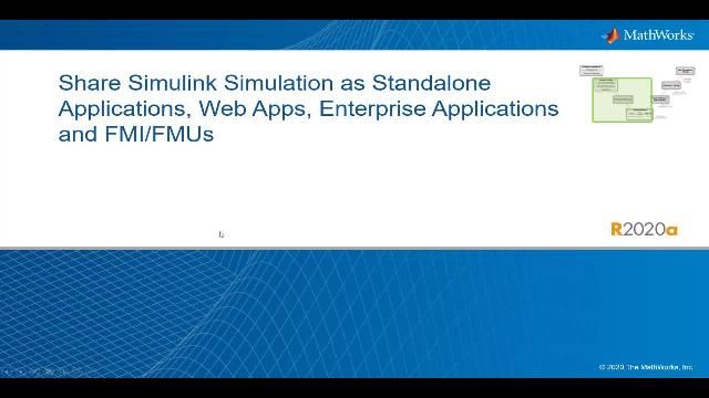 Dieses Video gibt Ihnen einen Überblick über die Erzeugung von eigenständigen Applikationen und FMUs mit Simulink Compiler.