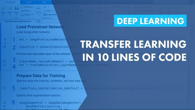 Learn how to perform transfer learning in 10 lines of MATLAB code for an image classification task, and why transfer learning is important for many applications.