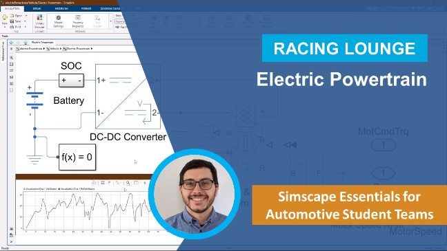 This video shows students how they can start modeling electric powertrains in Simscape, including a battery, motor, and differential.