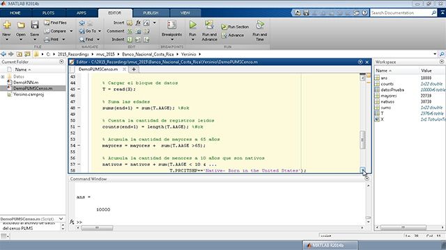 En esta presentación, Yersinio Jiménez Analista de Datos Senior en el Banco Nacional de Costa Rica, muestra cómo utilizar MATLAB para analizar y procesar grandes volúmenes de datos (Big Data).