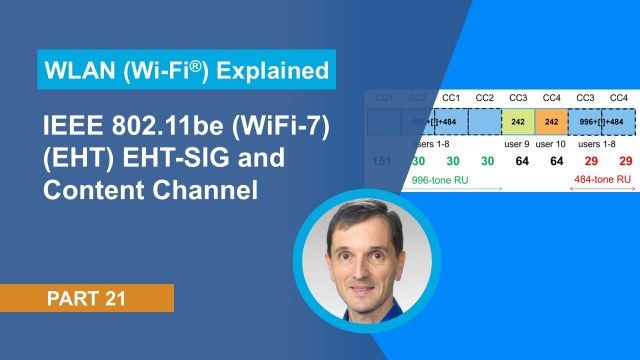 Learn about the extremely high throughput signal (EHT-SIG) field and the content channel of an 802.11be packet.